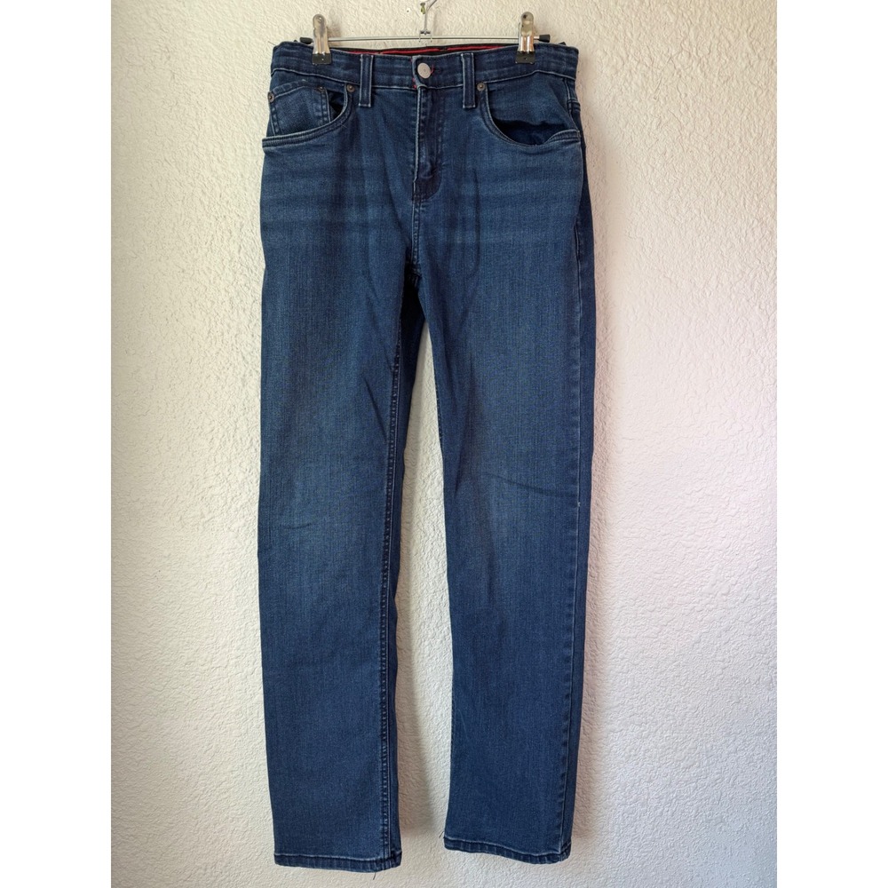 Levis 514 Straight Fit‎ Boys Jeans Dark Wash Adjustable Waist Size 16 Regular